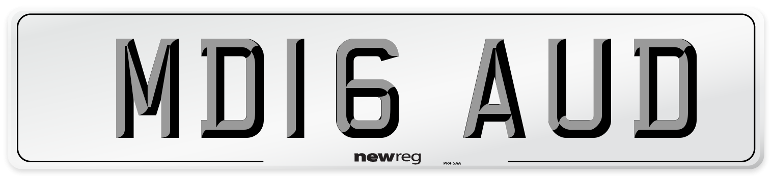 MD16 AUD Number Plate from New Reg